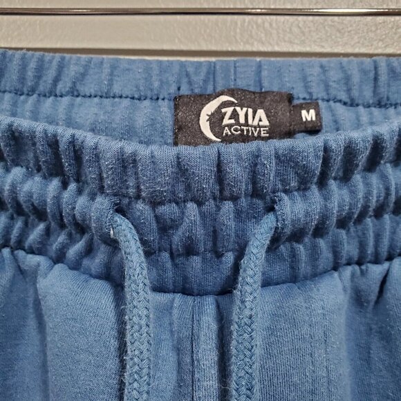 Zyia Active Men's Blue Knit Shorts Drawstring Pockets Casual Comfort Sz M - Picture 5 of 9